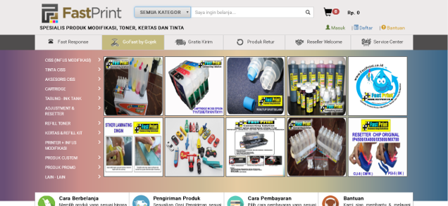 Fastprint online shop screenshot